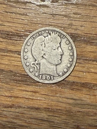 1901 25c Barber Quarter ~ VG Details