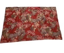 TOMMY BAHAMA King PILLOW SHAM/ CASE TROPICAL COASTAL PALMS Red Gold Brown Batik