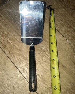 EKCO 10'' Short Spatula Solid Flipper Stainless Black Corn Cob Handle Vintage USA
