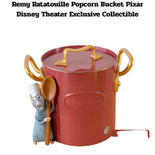 Raro cubo de palomitas de maíz Remy Ratatouille Pixar Disney teatro exclusivo coleccionable