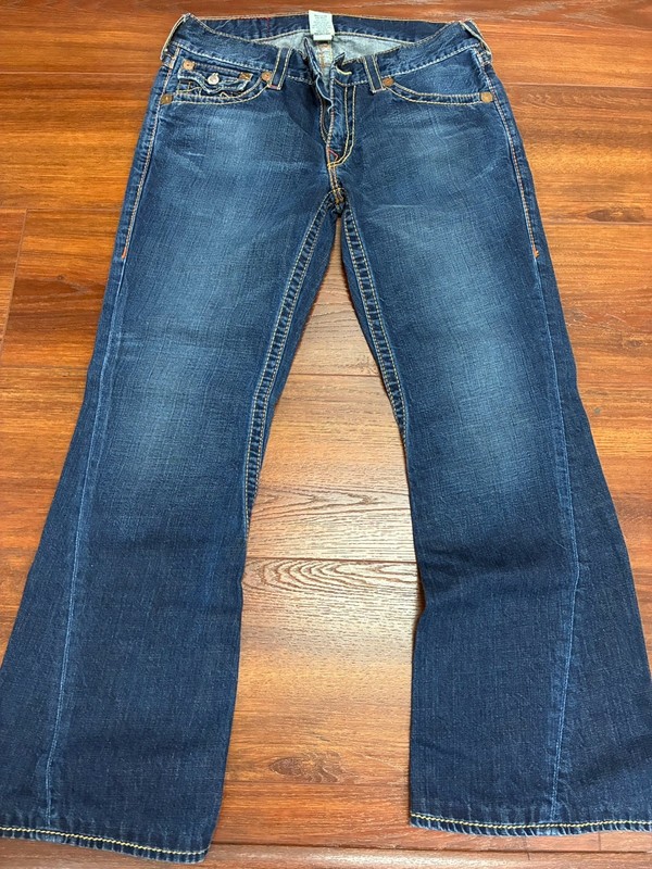 TRUE RELIGION Jeans Joey Big T Men's Size 33 Flare Lowrise Y2K USA