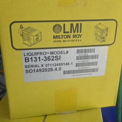 LMI Milton Roy Liquipro B131-362SI Diaphragm Chemical Metering Pump