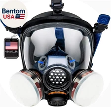Gas Mask Survival Nuclear and Chemical Full Face Respirator - Organic Vapor & Pa