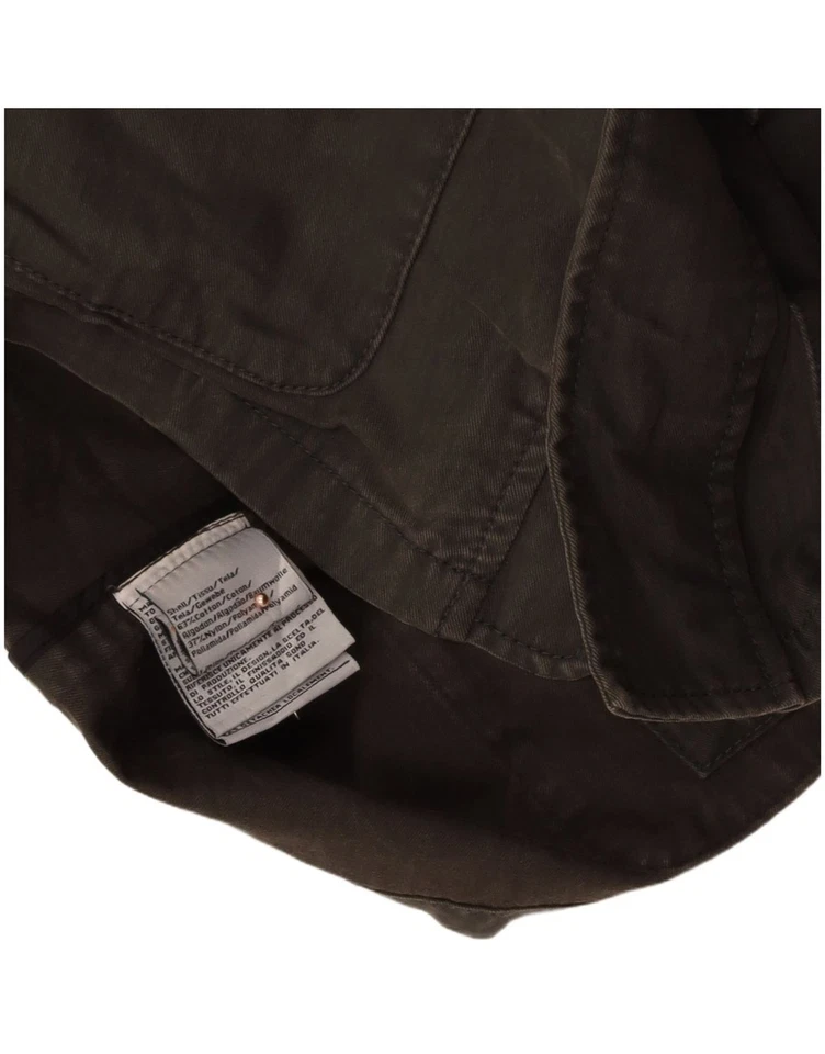 MARLBORO CLASSICS Mens Hooded Windbreaker Jacket EU 46 Small Khaki Cotton CB13 — 第 3/4 张图片