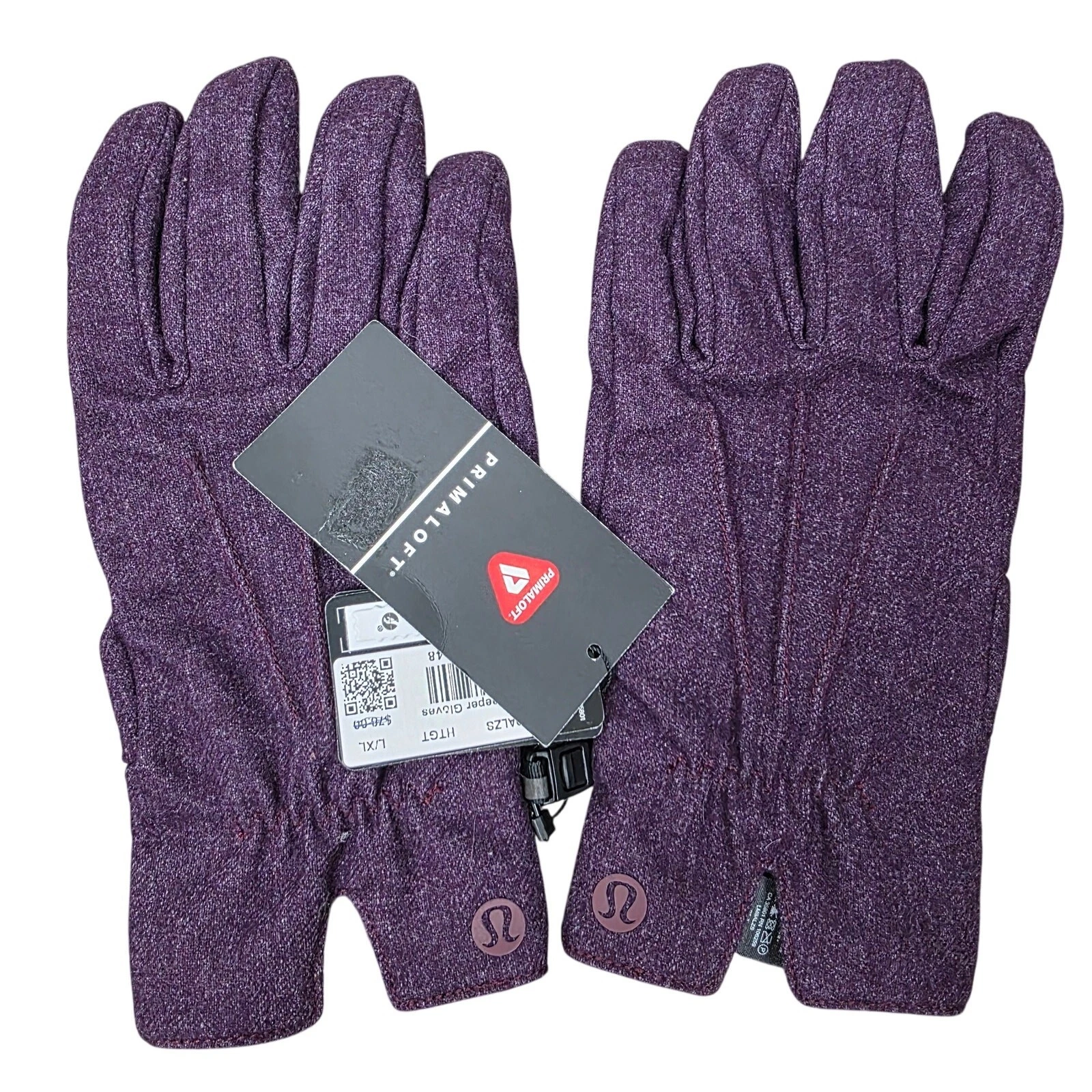 Lululemon City Keeper Gloves Primaloft Insulated Purple Sz L/XL NWT Outdoor