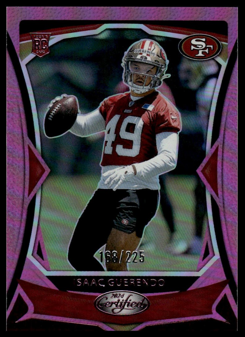 2024 Panini Certified #197 Isaac Guerendo Mirror Pink #/225