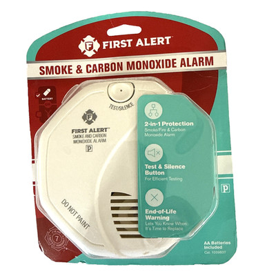 First Alert Wireless Smoke & Carbon Monoxide Alarm White 1039836 New