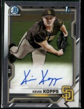 2021 Bowman Draft #CDA-KK Kevin Kopps Chrome Draft Pick Autographs