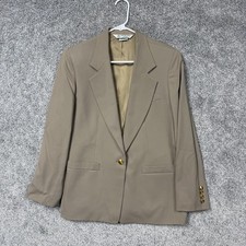 Vintage 80s 90s Austin Reed Blazer 10 Petite Beige Wool Power Dressing Old Money