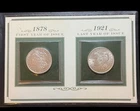 1878-S / 1921-P BU Morgan Silver $1 Dollars.. The First and Last Morgan’s
