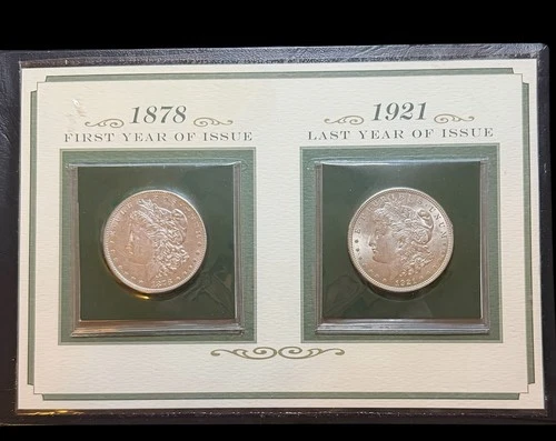 1878-S / 1921-P BU Morgan Silver $1 Dollars.. The First and Last Morgan’s