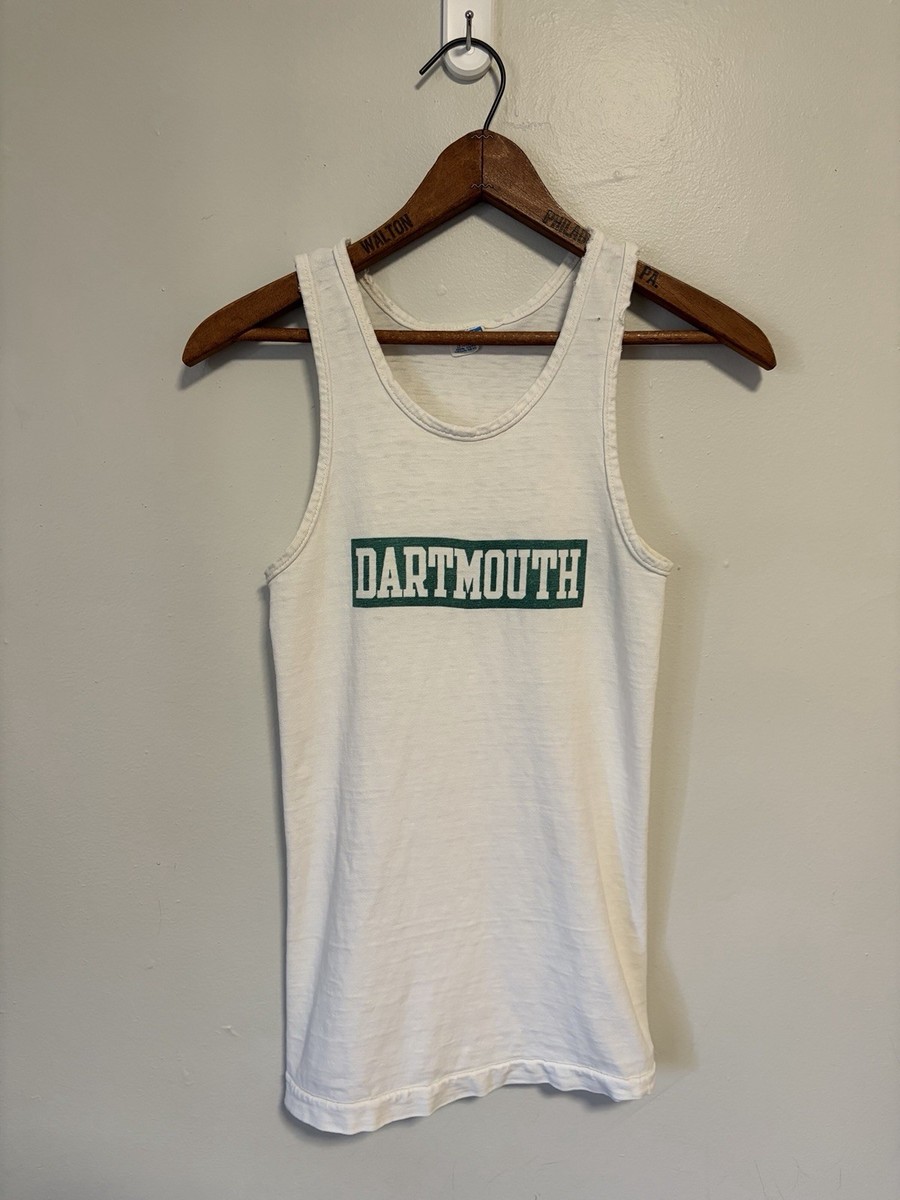 Vintage 1970s Champion Blue Bar Dartmouth Logo All Cotton Tank Top 