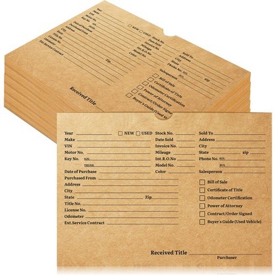 Geyee 50 Pieces Vehicle Dealer Jackets for Dealerships 8 x 12 Inches Printed...