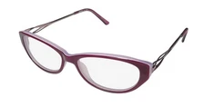 NEW ARISTAR 18422 EYEWEAR FULL-RIM WOMENS PURPLE 52-14-135 CAT EYE 577 METAL &