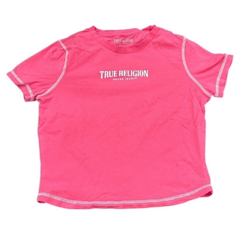 Girl True Religion Pink T-shirt Size Medium Youth