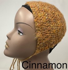 Crocheted Medieval 1600s Coif Bonnet Nightcap, Adult Medium-Large