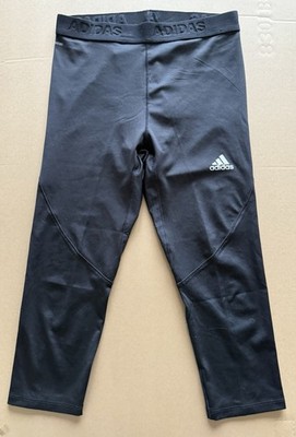 Adidas Boys Active Black Base Layer Short Tights/Pants/Leggings Large 14-16