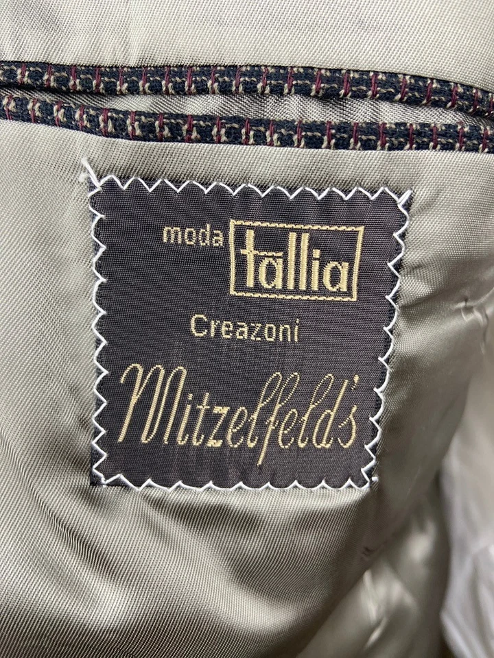 Blazer Abrigo Deportivo Traje Chaqueta Tallia Para Hombres 40R Marrón Doble Pecho Suave 100% Lana Foto 2 de 4