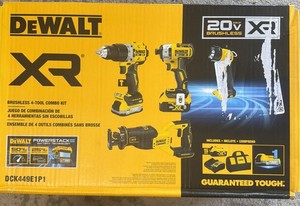 DEWALT DCK449E1P1 Brushless 4-Tool Combo Kit with Power Stack
