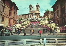Italy Church of Trinità dei Monti Piazza di Spagna The Spanish Steps Postcard