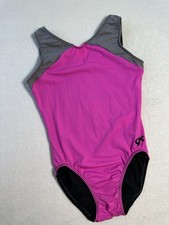 GK ELITE gymnastics LEOTARD Sporty PINK, BLACK  MARLED GRAY Tank LEO Size: AM