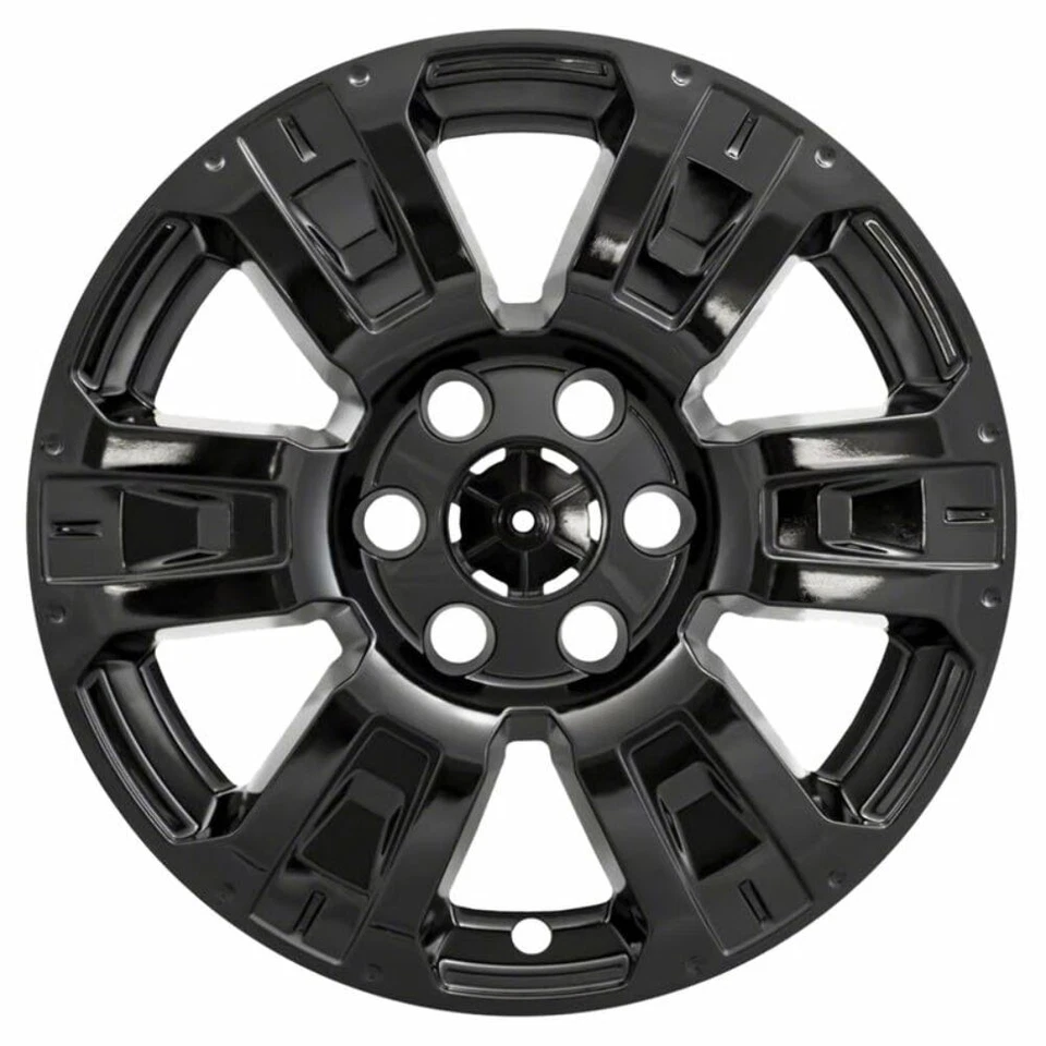 Set of 4 Gloss Black 18" Impostor Wheel Skins for 16-19 Nissan Titan Rim Covers Foto 4 de 4
