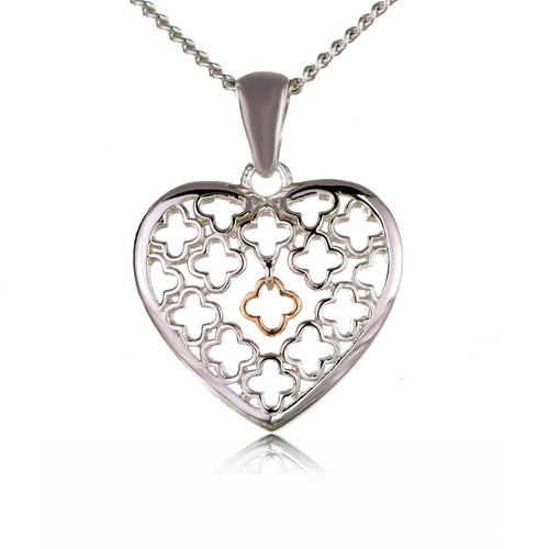Clogau Silver Pendant Heart Love Tudor 