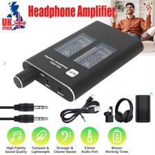 Portable HIFI Headphone Amplifier Stereo Earphone Audio AMP 3.5mm Aux 16-300ohm