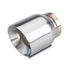 Diesel Exhaust Tip 3" inlet , 4" Outlet 5" Long, Rolled Angle Cut, Double Wall