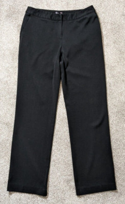 Women's RAFAELLA STUDIO Classic, Black, Front Zip, Career Pants; Size 8