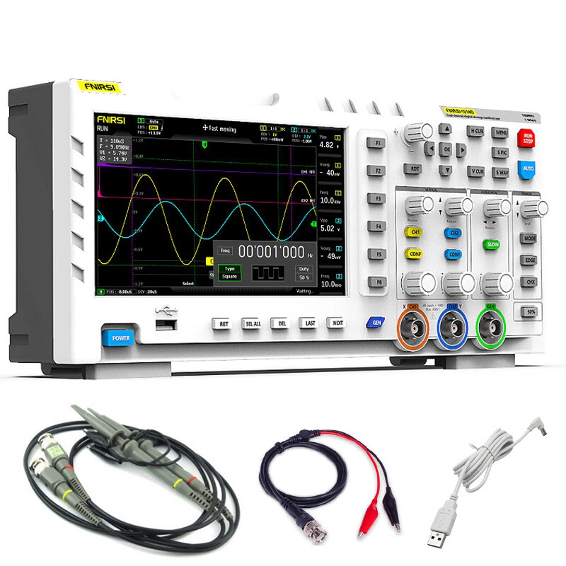 Digitales Oszilloskop DDS-Signalgenerator, 100X Hi-Volt-Sonde, 2 Kanäle, 100 MHz - Bild 1 von 4