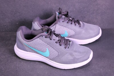 Nike Sneaker Revolution 3 Damen Sportschuhe Gr. 38 grau türkis Laufschuhe BS541