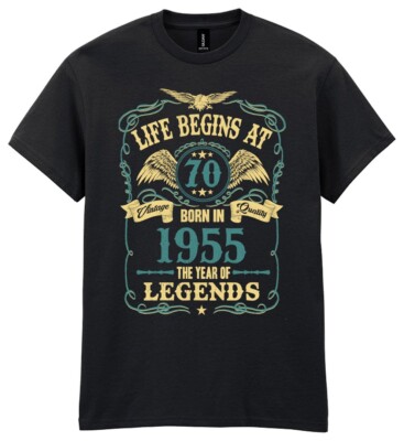 Das Leben beginnt mit 18-80 Herren Geburtstag T-Shirt Legende Alter wählbar 18. 21. 50. 70.