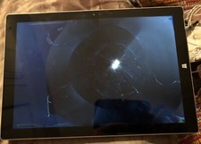 BROKEN Microsoft Surface Pro 3 1631 Silver 128GB 12.3" Cracked Glass and LCD