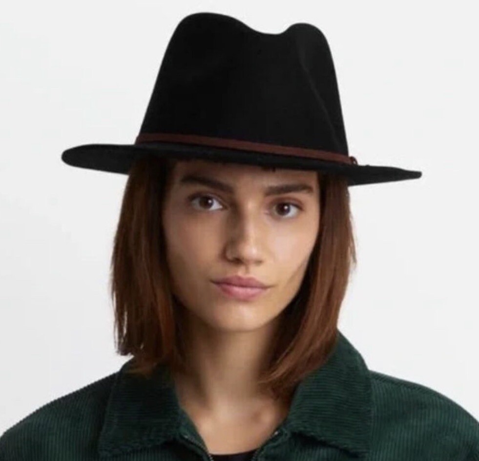 Brixton Valley Fedora Wool Hat In Black One Size New | eBay display picture 3