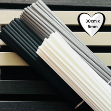 Fibre Reed Fragrance Oil Diffuser Replacement Sticks Black Grey White 30cm x 5mm