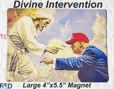 DONALD TRUMP PHOTO FRIDGE MAGNET ASSASSINATION DIVINE INTERVENTION 4"x5.5"