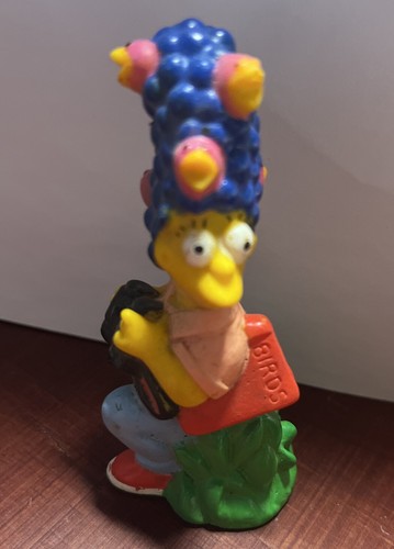 Vintage Burger King Simpsons Marge 3” Figure Bird Watching Hair Toy Camp 1990