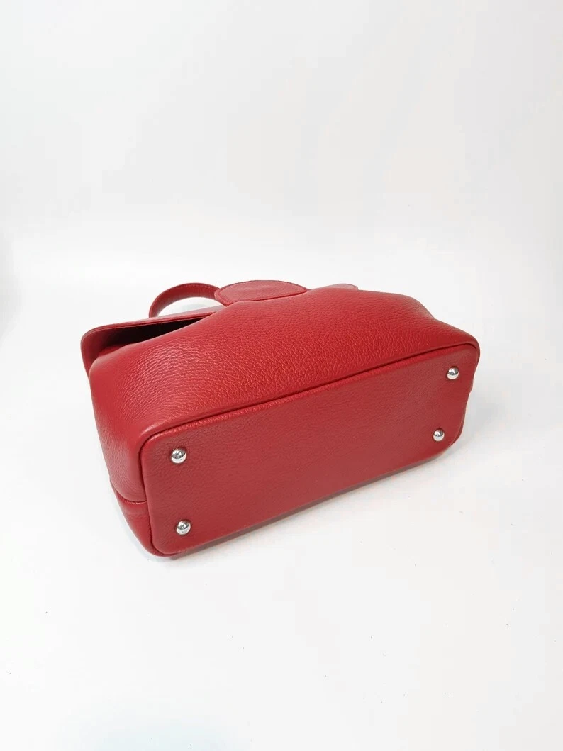 COACH Borsa a mano da donna in VERA PELLE fatta a mano tracolla rossa borsa a tracolla Laidies borsetta