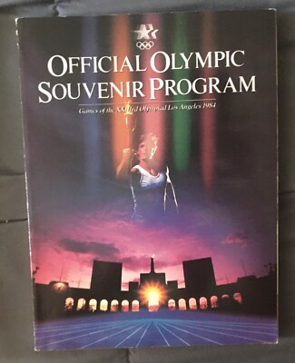 1984 Official Olympic Souvenir Program Los Angeles XXLL rd games 80's vintage