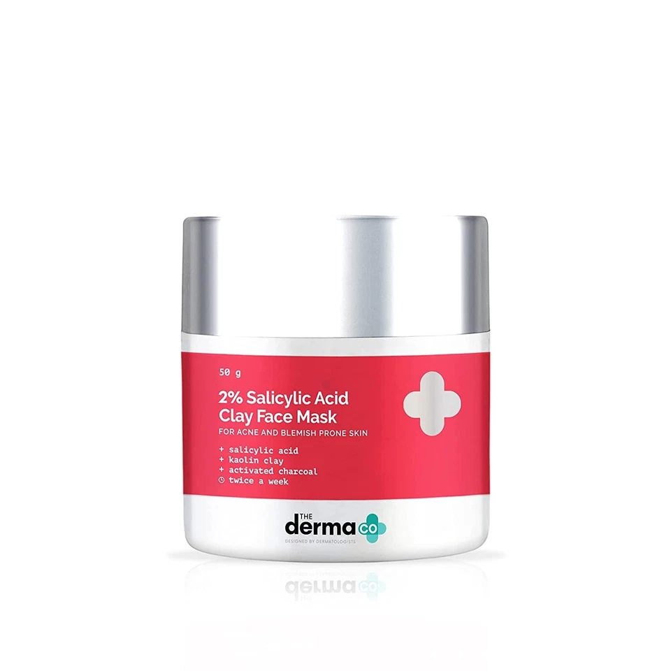 The Derma Co 2% Salicylic Acid Clay Face Mask For Acne & Blemish Prone Skin 50gm - Image 4 of 4