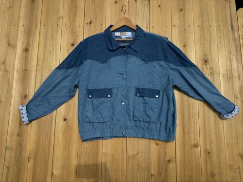 Back To The Future Shirt Mens 2XL Blue Denim Snap Front Marty McFly Chambray