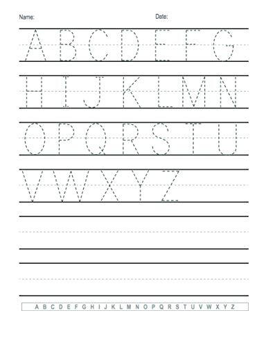 Trace Letters: Alphabet Handwriting Practice workbook for kids ...