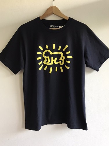Uniqlo NWT UT Graphic Keith Haring Dark Blue Round Neck Short Sleeve Size M - Picture 2 of 6