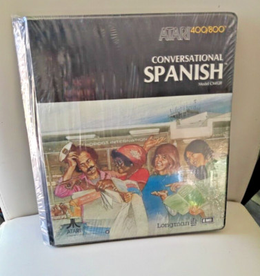 Conversational Spanish; Atari 400/800/XL/XE; NIB; 5 Program Cassettes CX4120