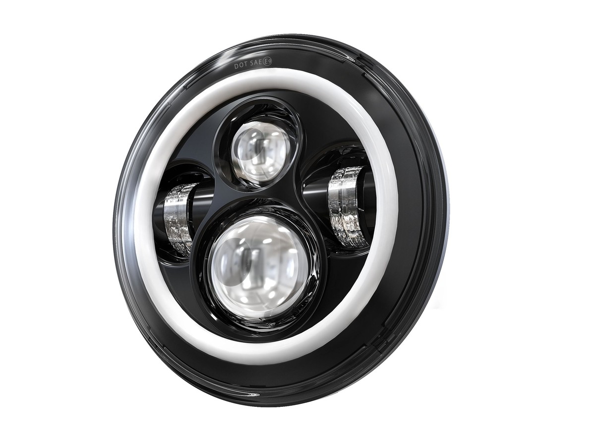 Anneau De Phare LED 7 Pouces - Pour Harley Fat Boy, Jeep Wrangler, Hummer, Universel