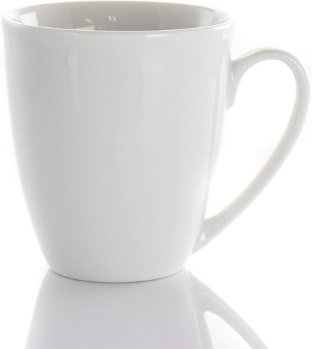 Elama EL-ROSALES 12 Oz Rosales Porcelain Mug Set, White - 6 Piece - Picture 2 of 3