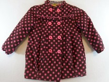 Penelope Mack Girl's Pink Polka Dot Corduroy Coat Sz 4T Pink Brown