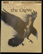 THE CROW 30TH ANNIVERSARY LIMITED EDITION STEELBOOK 4K Ultra HD + Digital OOP 