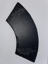 Pampered Chef Black Slate Serving Board #1482 Cheers Gather Share Laugh 